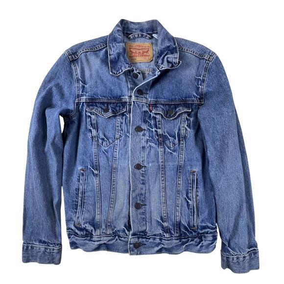 Levis Denim Trucker Jacket Womens Small Blue 72334 Button Front Blue Jean Jacket - Picture 4 of 16